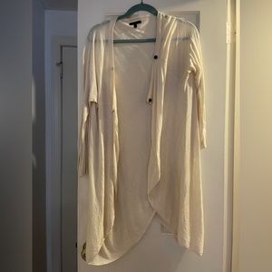 Eileen Fisher Cardigan with Asymmetrical Back and Snap Closure